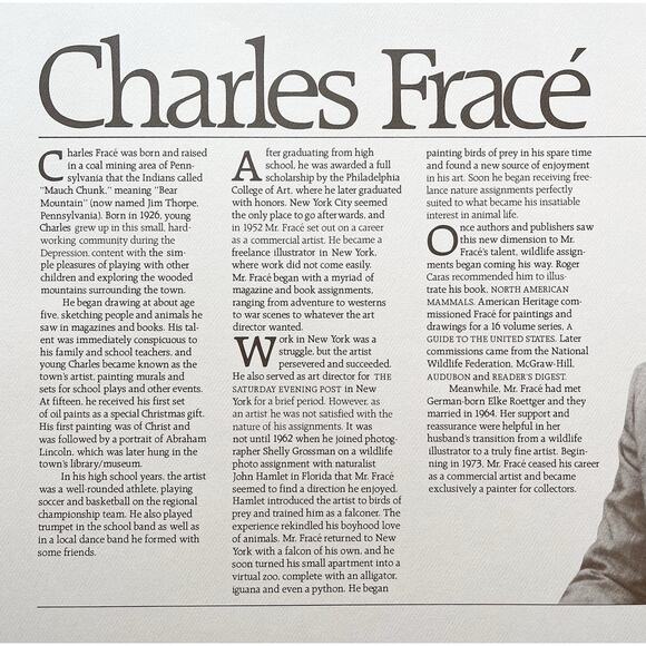 1984 Charles Fracé “Bandit, Raccoon” Large Signed Lithograph Print 30”X22” w/COA - Picture 4 of 14